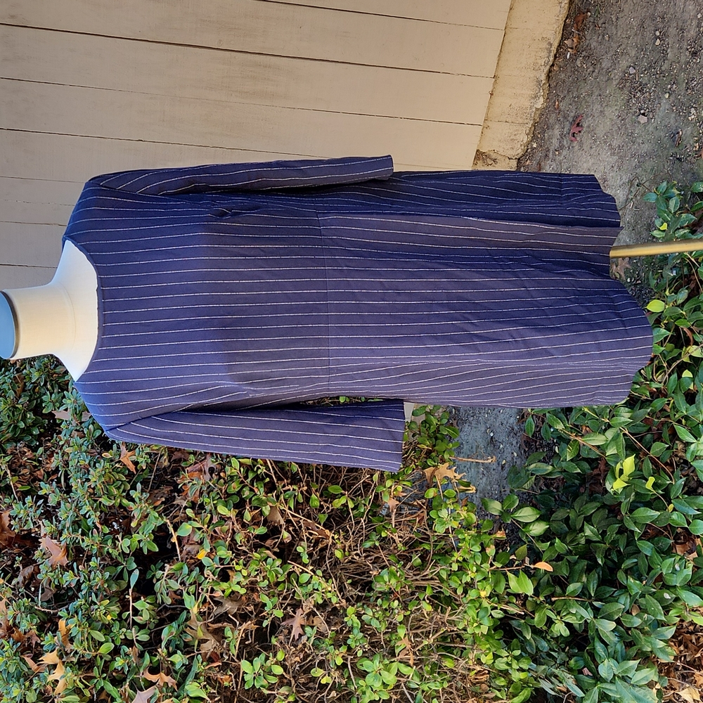 Hobbs London Navy Pinstripe Dress Size 12